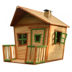 Casuta cu pridvor si podea din lemn Jesse PlayHouse - Casa din lemn de Joaca pentru copii AXI